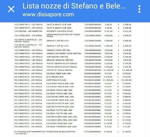 Lista nozze rodríguez- de martino - 3
