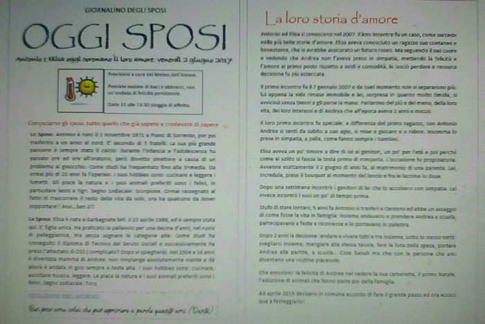 Il mio giornalino degli sposi... - 1