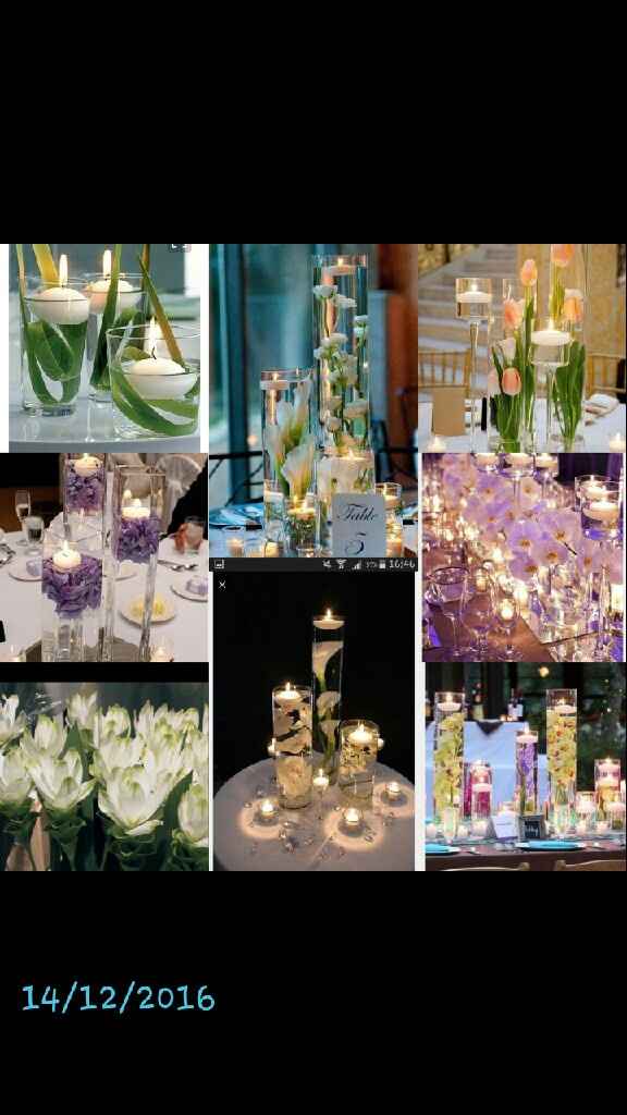 Centro tavola e candele decorative - 1