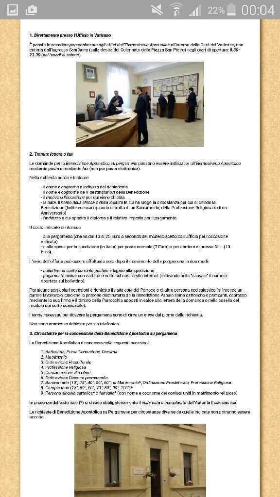 Arrivata la benedizione del papa!! - 1