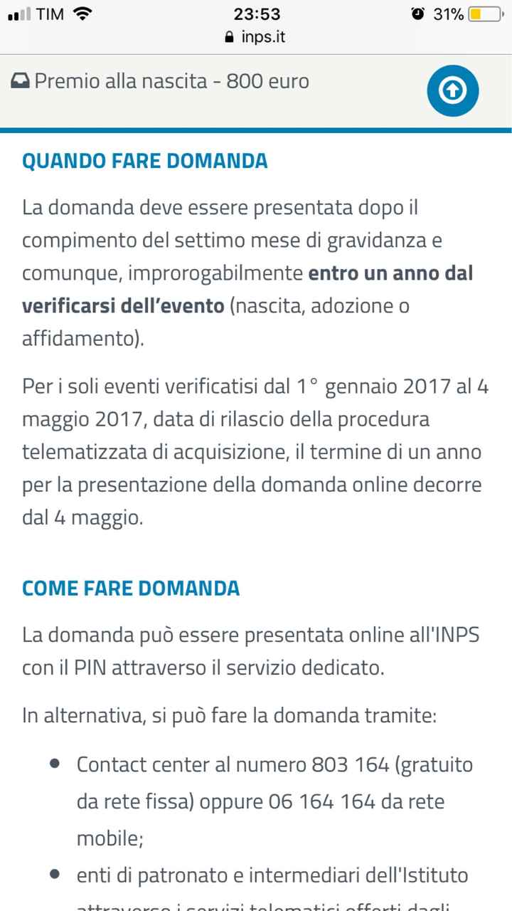 Domanda di maternità - 1