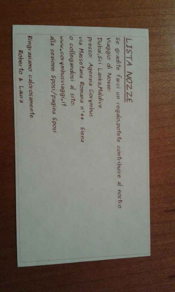 Lista di nozze - 1