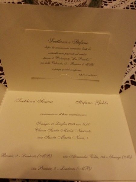 Partecipazioni arrivare