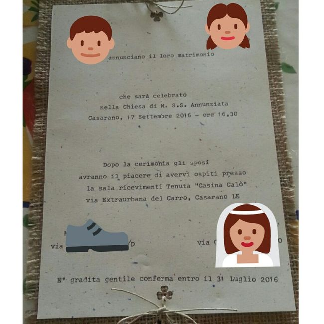 Le nostre partecipazioni fai da te "stile rustico" - 2
