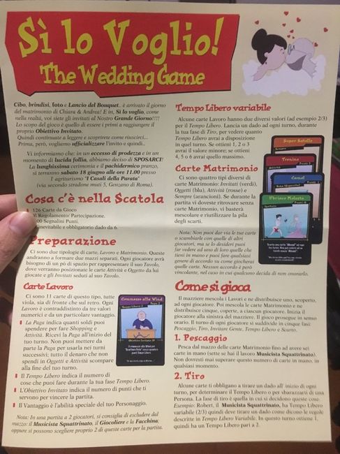 Gioco di società sul matrimonio come partecipazione! - 4