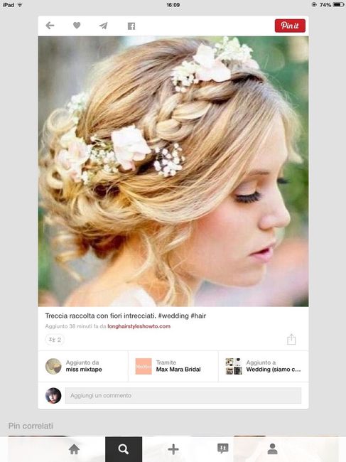 Acconciatura mio matrimonio 