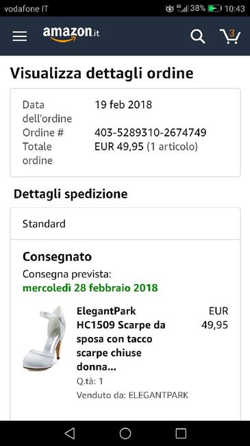 Tempi consegna scarpe Elegantpark aggiornamento - 1