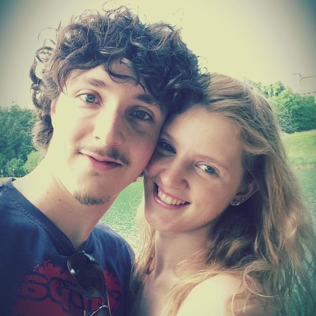 Io e fm in una bella giornata al lago