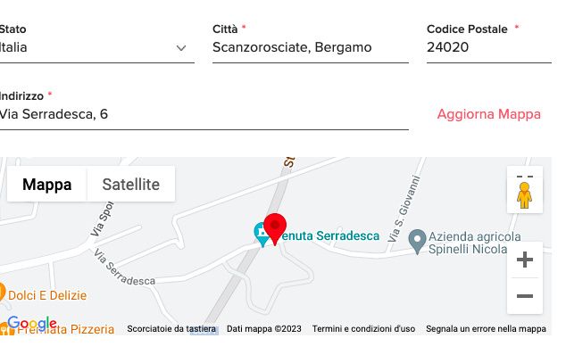 Wedding Site con Matrimonio.com: non appare la mappa nella sezione Location 2