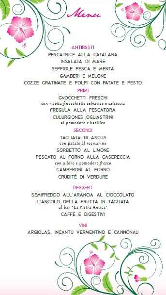 Menu fronte