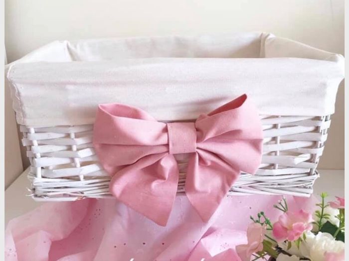 Cesto vimini bianco per coni riso 3