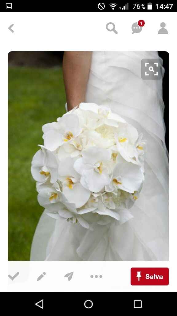 Bouquet a cascata con orchidee - 1