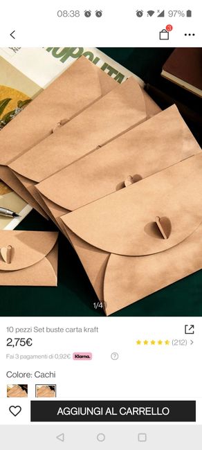 Buste Kraft partecipazionk 