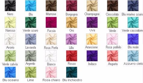 TABELLA COLORI CHIFFON- VELATI