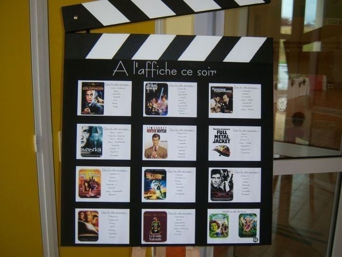 Tableau du mariage cinema 12