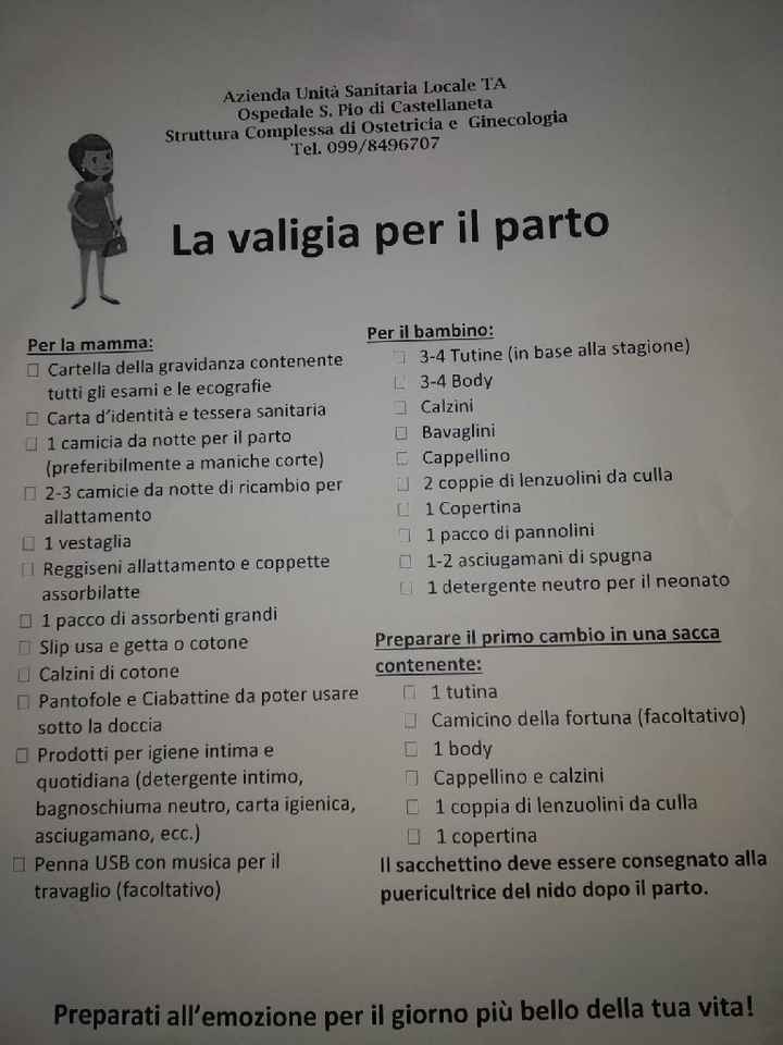 Valigia Parto: Cosa mettere, cosa togliere? - 1