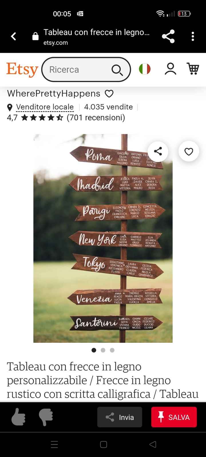 Tableau de marriage tema viaggio - 1