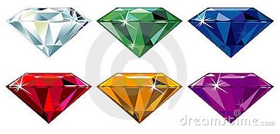 pietre preziose a forma di diamante