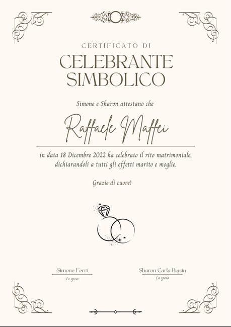 Regalo per celebrante simbolico - 1