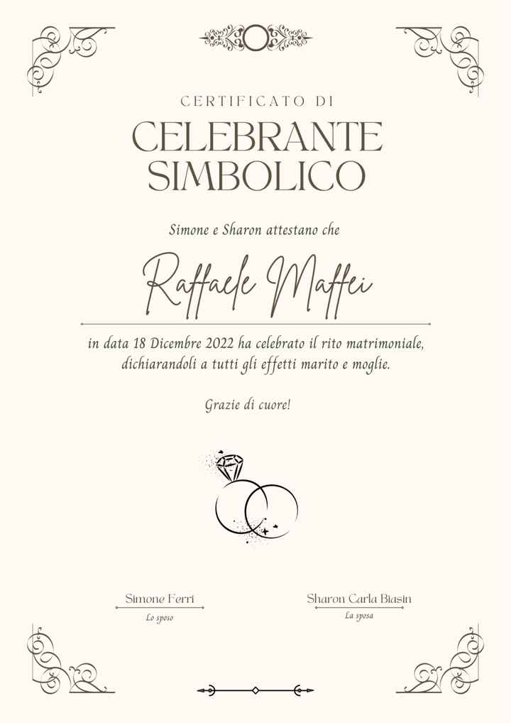 Regalo per celebrante simbolico - 1