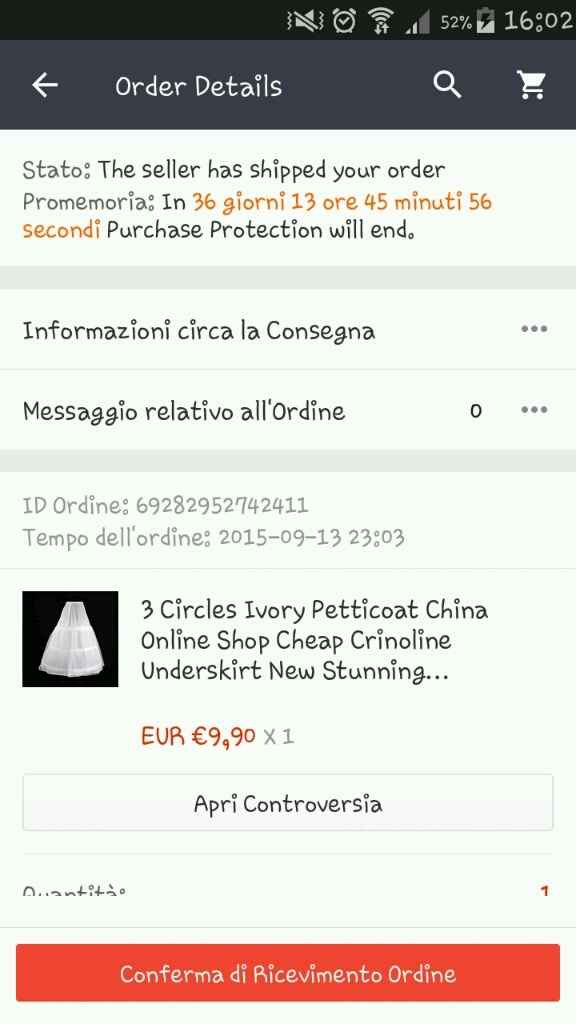 Aliexpress e spedizione. .aprire controversia? - 2