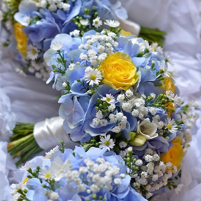 Bouquet colore celeste/azzurro carta da zucchero❤ 5
