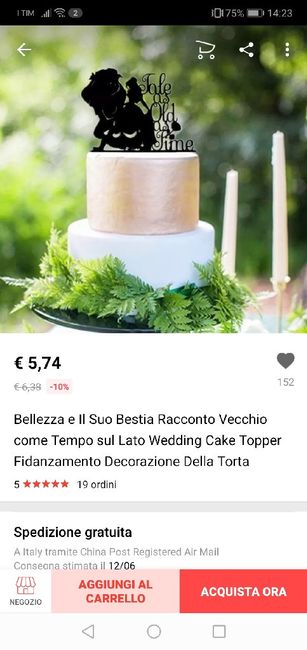 Cake topper la bella e la bestia 5