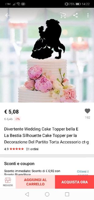 Cake topper la bella e la bestia - 3