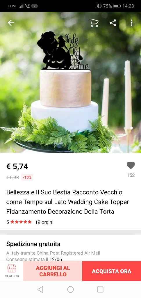 Cake topper la bella e la bestia - 1