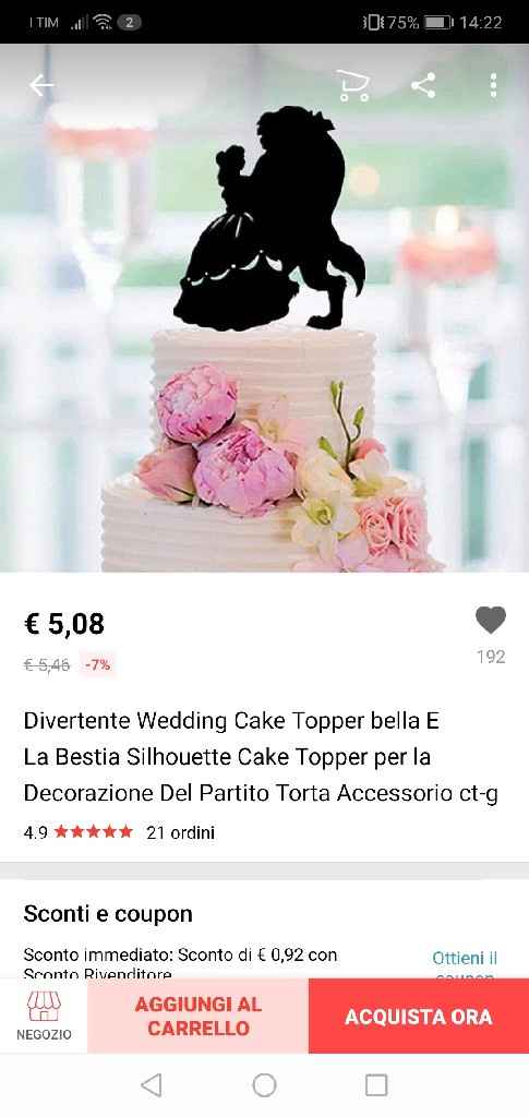 Cake topper la bella e la bestia - 3