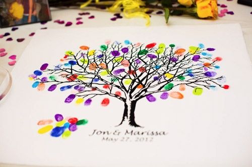 Guest Book da colorare con le dita