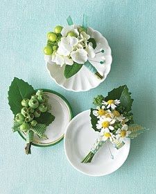 idee segnaposto/centrotavola camomilla
