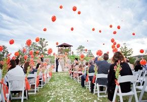 cerimonia all'americana con palloncini