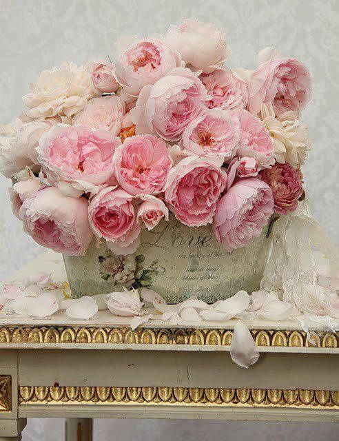 esempio di centrotavola romantico