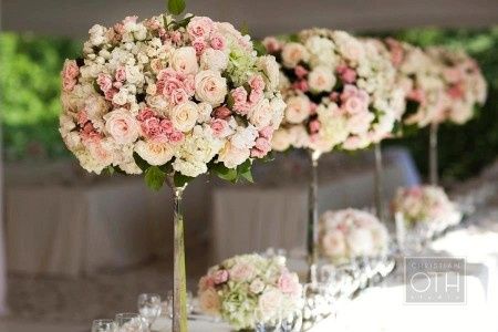 esempio di centrotavola shabby chic