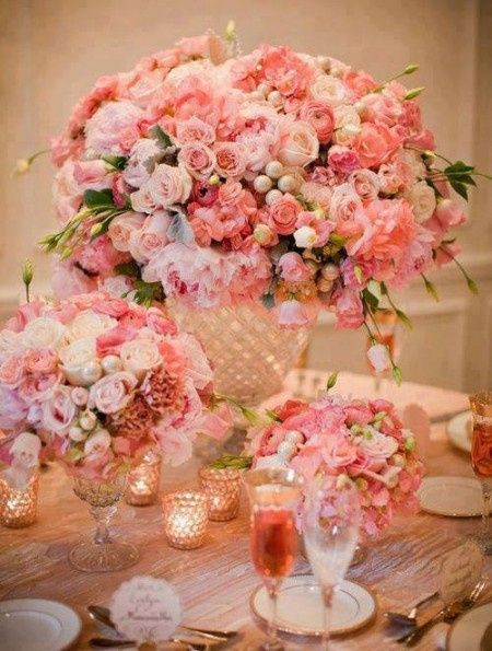 esempio di centrotavola shabby chic