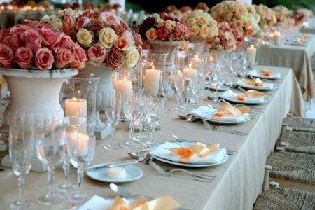 esempio di centrotavola shabby chic