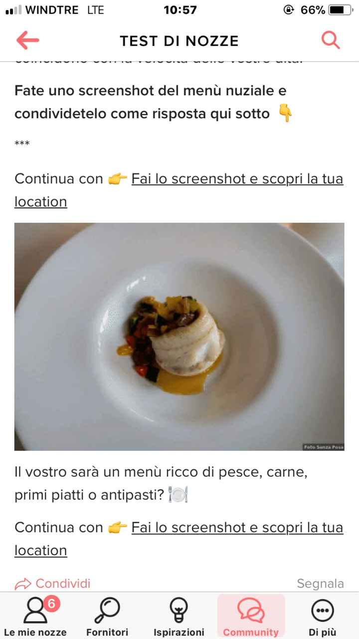 Fai lo screenshot e scopri il tuo menù - 1