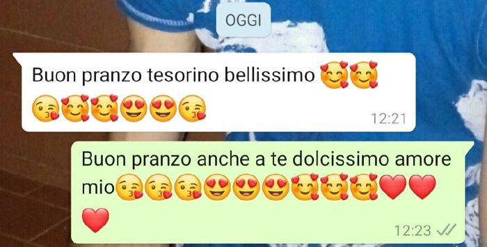 Condividi lo screenshot dell'ultimo messaggio che vi siete inviati 1