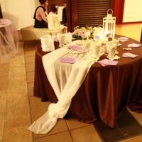 Tavolo confettata, sposi e torta