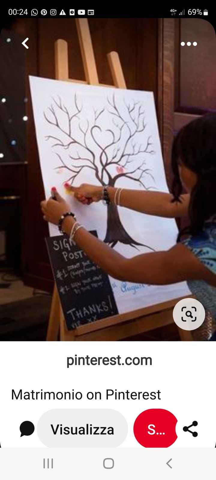 Guest book albero su tela - 1