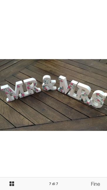 Help, scritta mrs,mr in legno - 1