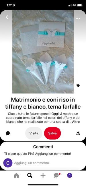 Il colore del mio matrimonio sarà verde petrolio, come tema avevo pensato alle farfalle, e come segnaposto avevo pensato a delle saponette. Troppi tem 7