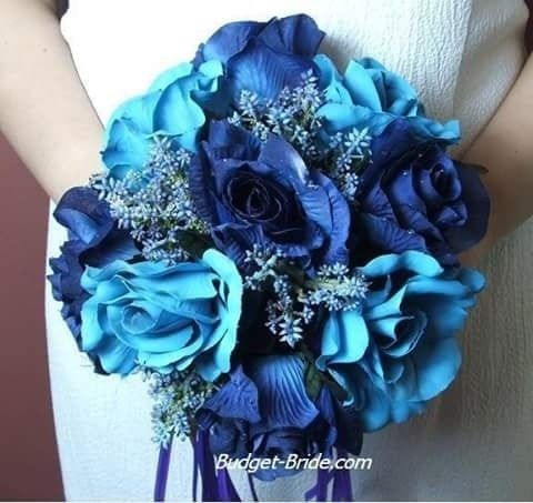 Bouquet sposa azzurro/blu 4