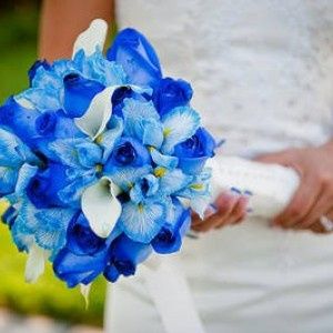 Bouquet sposa azzurro/blu 5