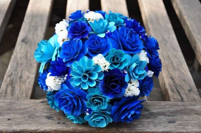 Bouquet sposa azzurro/blu 8