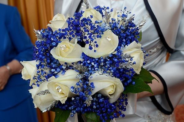 Bouquet sposa azzurro/blu 9
