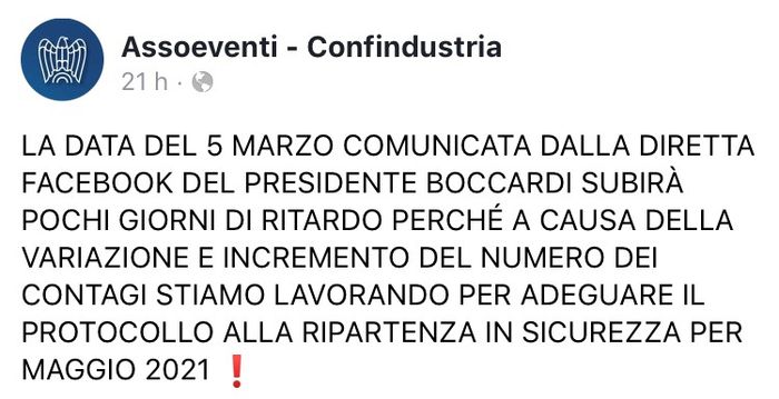 Ultimi aggiornamenti da Assoeventi - 1