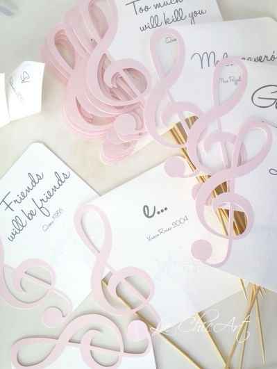 Segnaposto musica (rosa)