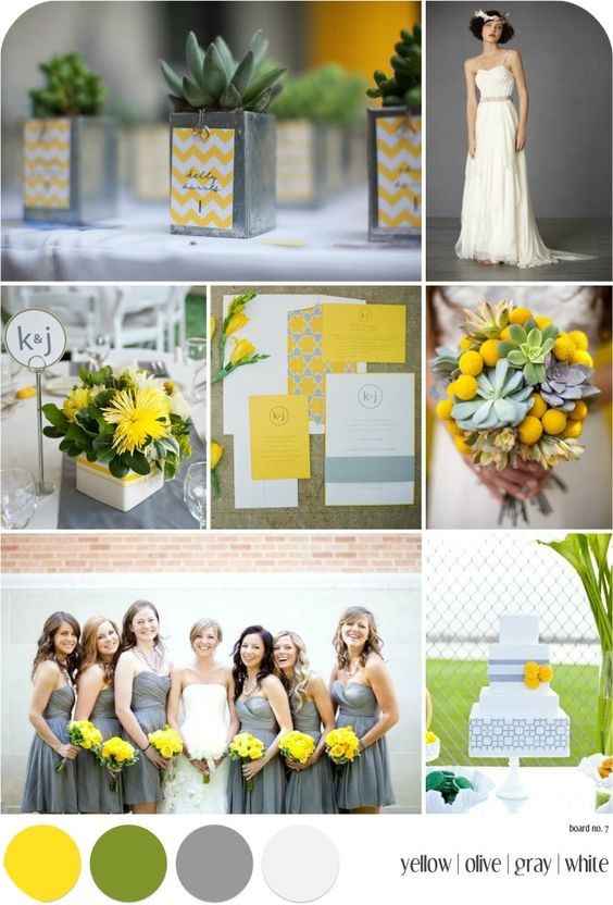 Abbinamento colori ulivo/giallo